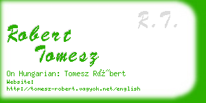robert tomesz business card